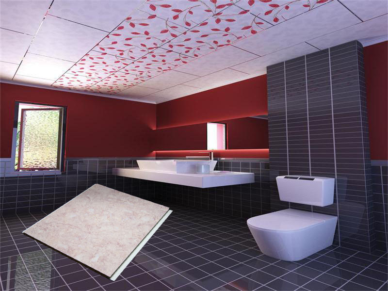 Interior Waterproof Pvc Ceiling Panels Compound Bathroom