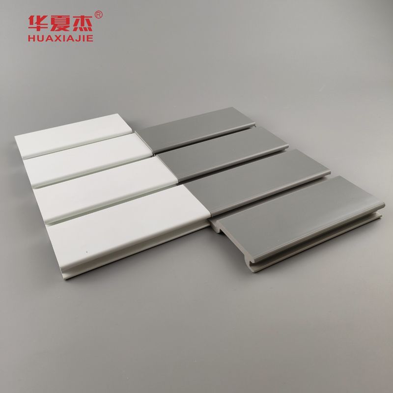 Wholesale PVC Slat Wall Panel White and Grey Garage Panel Waterproof Wall Decoration Indoor 2