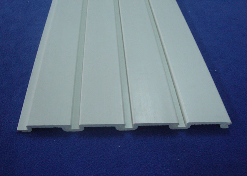 White Durable Slat Wall Panels / Wood Plastic Wall Panels For Garage