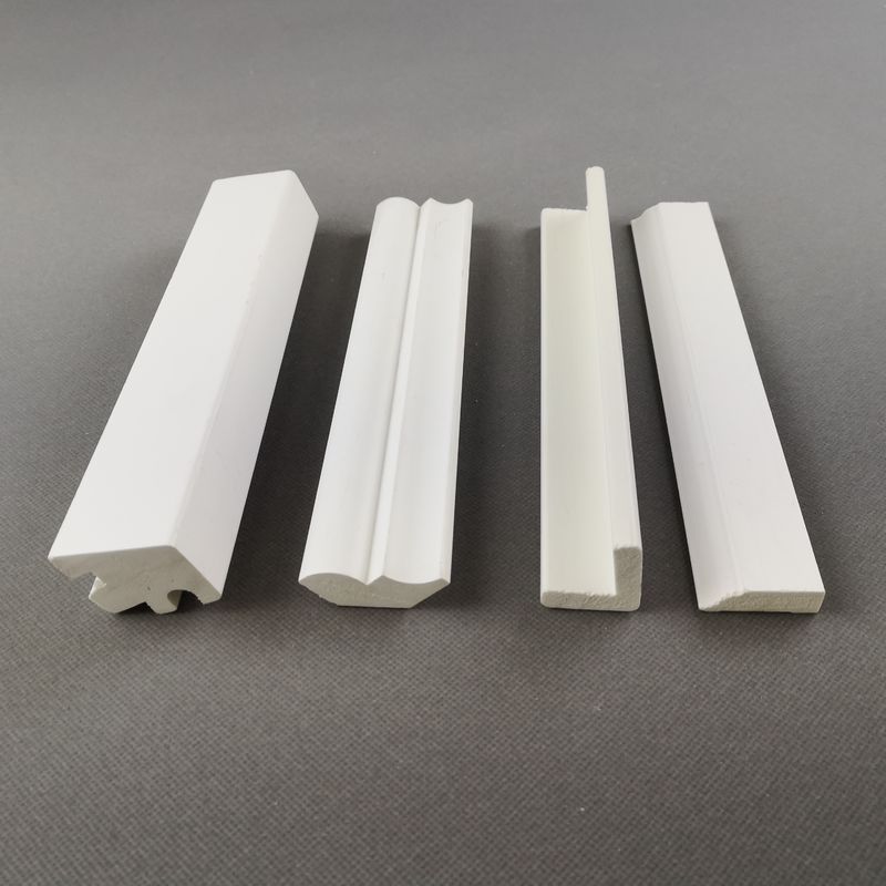 Decorative Solid WPC Door Frame Trim Moulding / Pvc Extruded Profiles