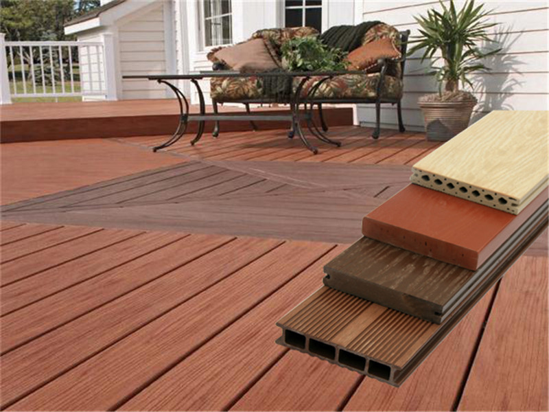 Floor WPC Composite Decking With 70 PVC Powder and 30 Bamboo Powder