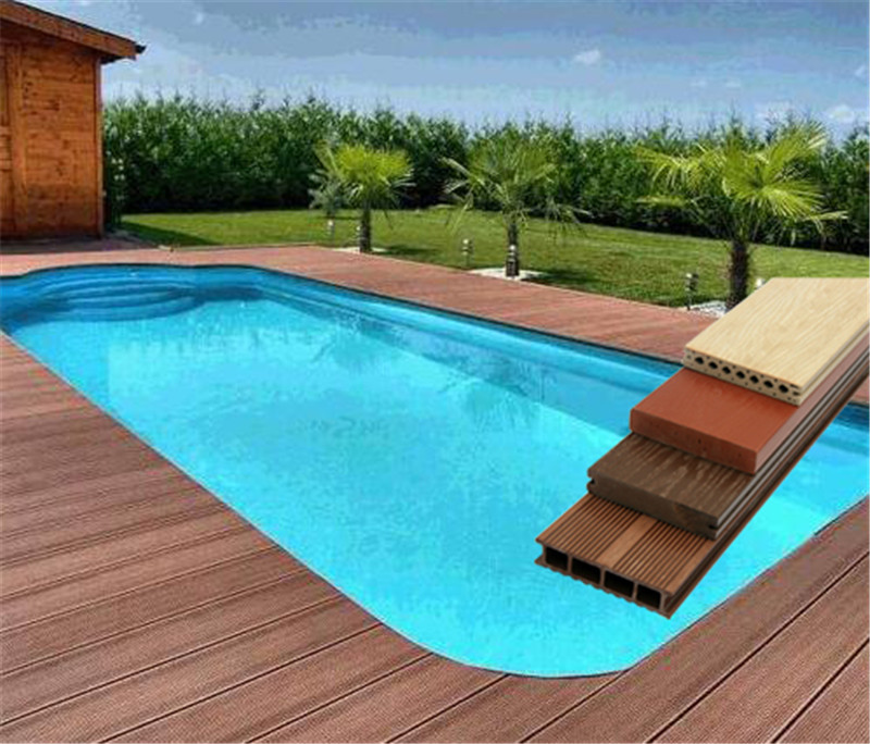 60 PVC Powder and 30 Wood Powder WPC Composite Decking Swimming Pool