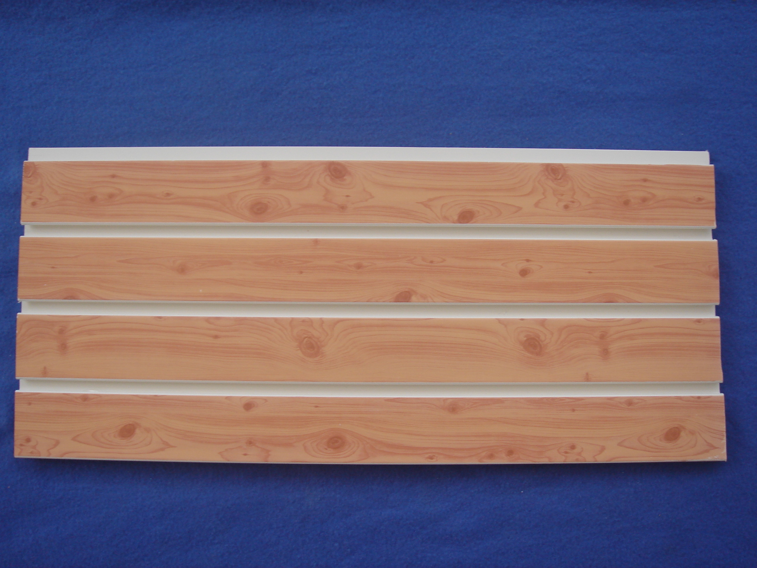 Plastic Taupe 4x8 Pvc Slatwall / White Slatted Wall Panels For Shelves