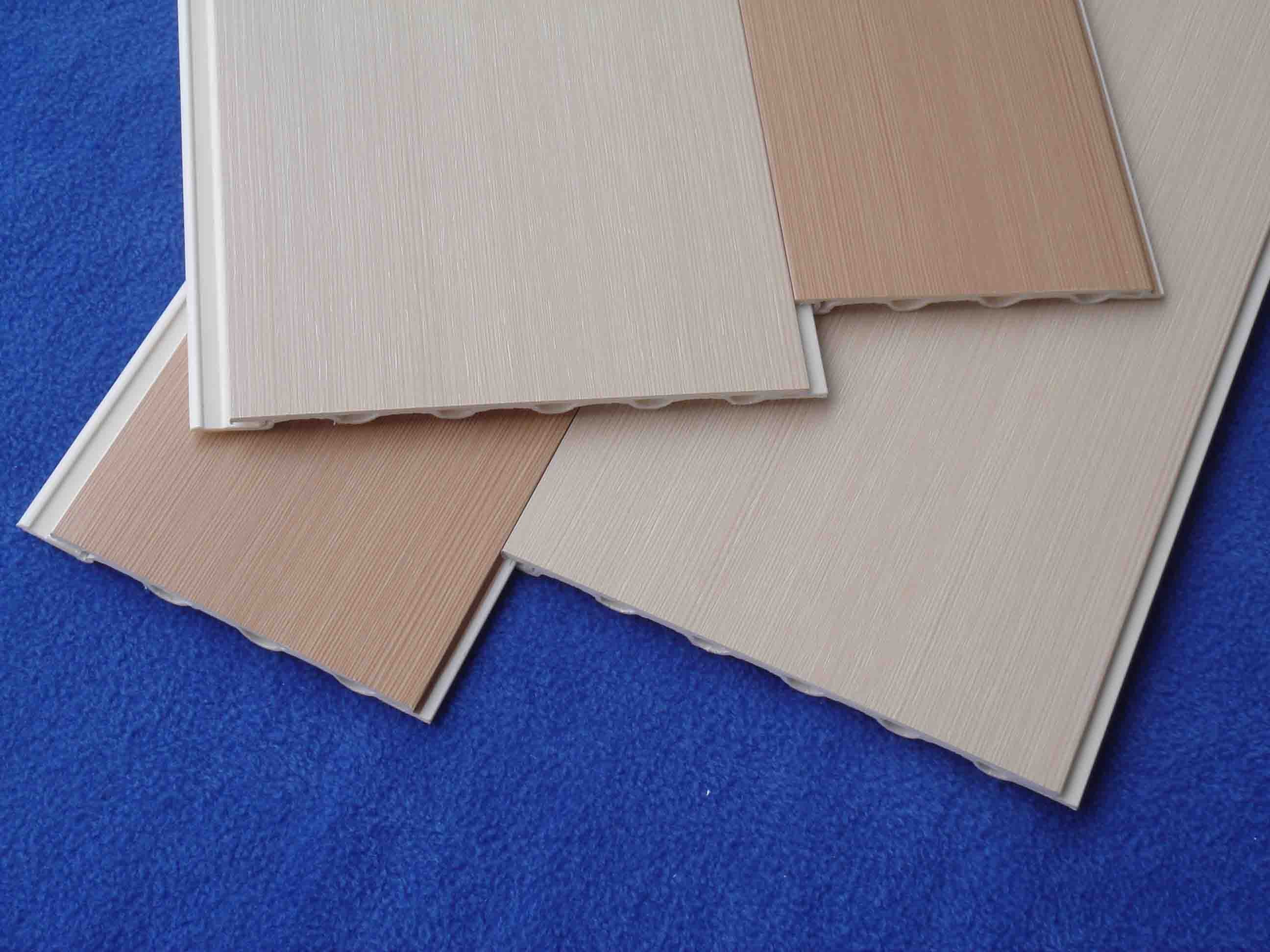 Bathroom Waterproof Wood UPVC Wall Panels With Brushed Surface
