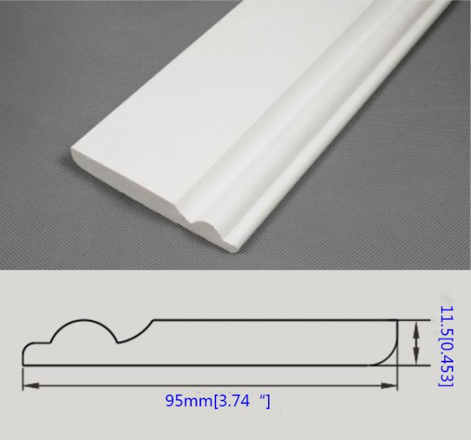 Wall Skirting  Vinyl PVC Trim Board 95mm X 12mm X 5m Plastic 0