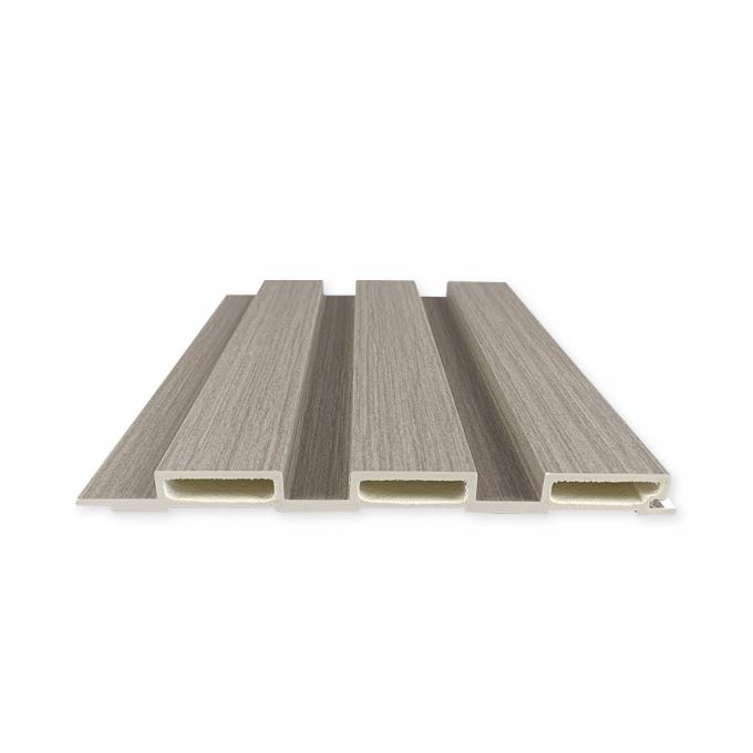 Water Proof Grooved Wpc Wall Panel Laminated Wood Color For Interior Indoor
