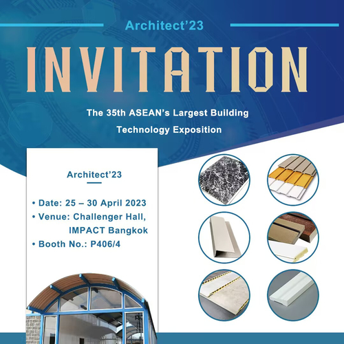 Latest company news about We will attend Architect’23 - the 35th Asean’s building technology exposition in Thailand.