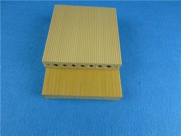 Mouldproof Yellow WPC Composite Decking / Eco friendly Composite Wood Decking