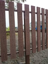 Natural Wooden WPC Decking / 100 % recyclable WPC Rail Fence For Farm