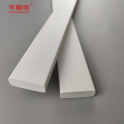 Wholesale Cost Price 3/8 X 1-1/4 Door Stop Pvc Decorative Moulding Indoor Profile White Plank