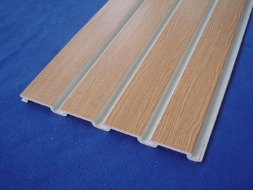 Plastic Taupe 4x8 Pvc Slatwall / White Slatted Wall Panels For Shelves