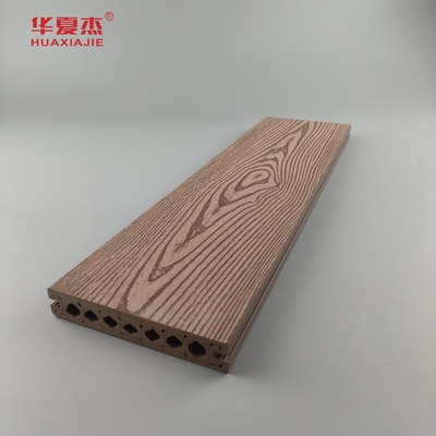 Anti Uv Decking Tiles Wood Grain Wpc Outdoor Decking Floor Co-extruded Hollow Deck