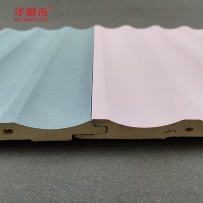 High Quality Wpc Fluted Wall Panel Pink And Blue Wpc Board Indoor Wall Decoration