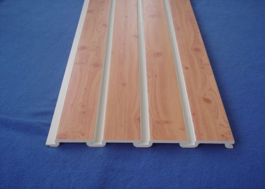 Plastic Taupe Slat Wall Panels / WPC Slatted Wall Panels For Shelves