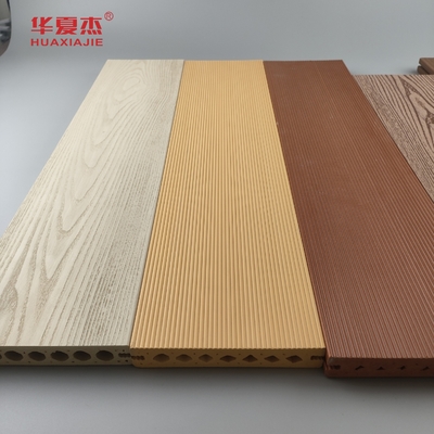 Anti Skid WPC decking Composite Floor Covering 140 x 25mm brown coffee grey teak wood color