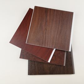 Dark Wooden Color PVC Wall Panels , Pvc Wall Cladding For Hotel Or Home