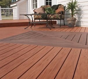 UV Resistance Wpc Timber Flooring Decks Recyclable For Exterior Garden Decks