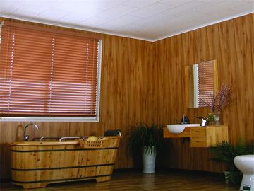 Good price Wooden Laminated Decorative Ceiling Panels , Recyclable Pvc Wall Covering 250*8mm online