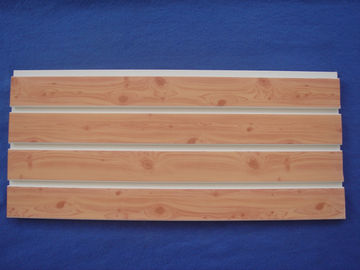 Good price Moisture Proof 4ft 8ft PVC Slatwall Panels Fixture Customized With Wood Grain Surface online