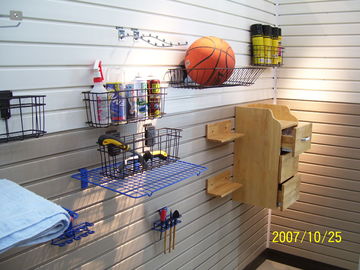 Customized Fixture Slat Wall Panels grey pvc garage panel indoor