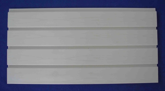 Natural Wood Grain Decorative Slatwall Panel Pvc With Metal Hooks