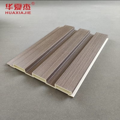 wood grain WPC Wall Panel For Indoor / Outdoor Wall Decoration