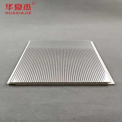 Hot Stamping Foil High Gloss PVC Wall Panel Silver Stripe Ceiling Panel Modern Design Indoor