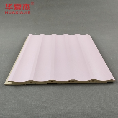 U-shaped WPC Wall Panel Laminated Pink Panels Interior And Exterior Decoration