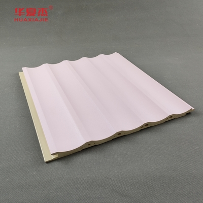 U-shaped WPC Wall Panel Laminated Pink Panels Interior And Exterior Decoration