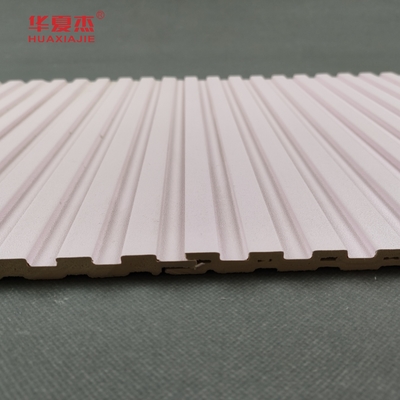 WPC Fluted Wall Panel Pink Decoration Wall Panel For Home Material