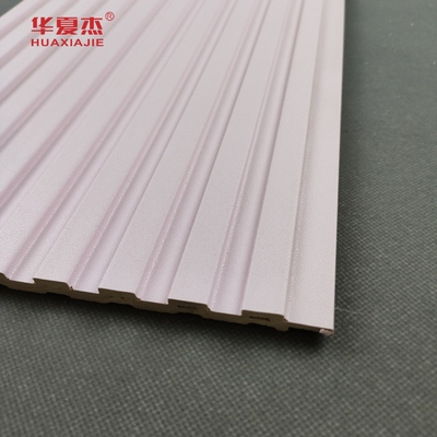 WPC Fluted Wall Panel Pink Decoration Wall Panel For Home Material