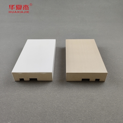 White Cape Flat Casing WPC PVC Door Frame Interior And Exterior Home Decoration