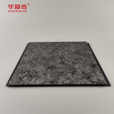 High Gloss Black Panel With Sliver Halo Pattern Pvc Wall Panels Luxury Design Pvc Panel For Home Decoration