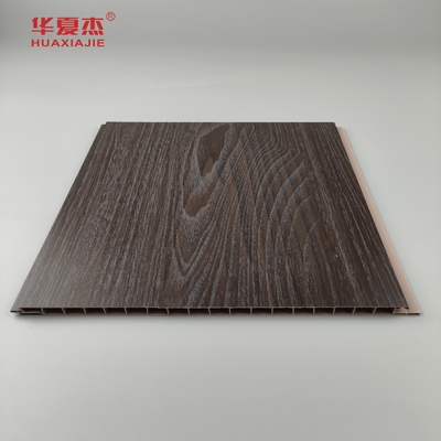 Wholesale Dark Wood Grain Pvc Wall Panel Moisture Proof Pvc Ceiling Panel Office Decoration