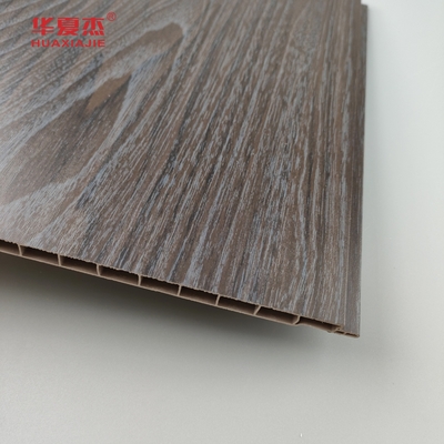 Wholesale Dark Wood Grain Pvc Wall Panel Moisture Proof Pvc Ceiling Panel Office Decoration