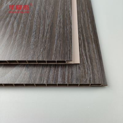 Wholesale Dark Wood Grain Pvc Wall Panel Moisture Proof Pvc Ceiling Panel Office Decoration