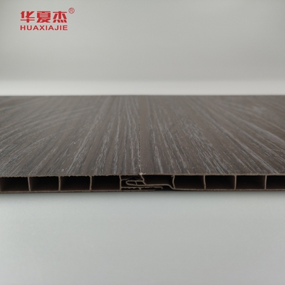 Wholesale Dark Wood Grain Pvc Wall Panel Moisture Proof Pvc Ceiling Panel Office Decoration