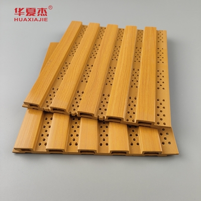 New Design Fluted Wpc Wall Panel Perforate Wpc Panel For Wall Decoration