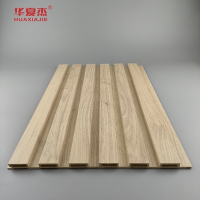 Anti scratch Nature Wood Wpc Wall Panel Outdoor Decoration Laminated Wpc Panel Fluted Board