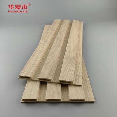 Anti scratch Nature Wood Wpc Wall Panel Outdoor Decoration Laminated Wpc Panel Fluted Board