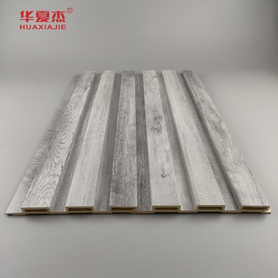 Wholesale Grey Wood Design Fluted Wpc Panel Wall Decorations For Home Luxury Wpc Wall Panel