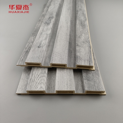 Wholesale Grey Wood Design Fluted Wpc Panel Wall Decorations For Home Luxury Wpc Wall Panel