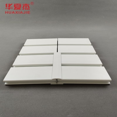 Laundry Room Taupe PVC Slatwall Panels , PVC Slat Board Display