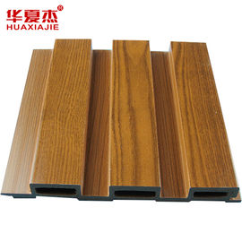 Exterior Plastic Laminated Wood Plastic Composite Wall Panel / WPC Cladding