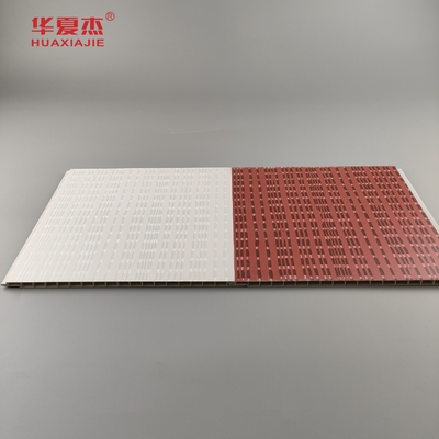 Modern Design Pvc Wall Panel Laminated Wpc Pvc Panel Grey And Red Color For Hotel Decoration