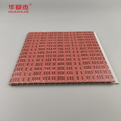 Modern Design Pvc Wall Panel Laminated Wpc Pvc Panel Grey And Red Color For Hotel Decoration