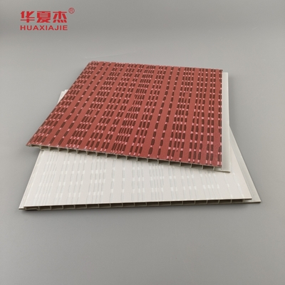 Modern Design Pvc Wall Panel Laminated Wpc Pvc Panel Grey And Red Color For Hotel Decoration