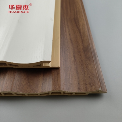 Laminated Wpc Wall Panel Fluted Pvc Panel White Wood Grain Wpc Panel Home / Office Decoration