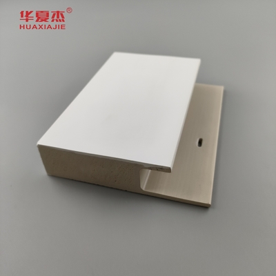 Durable White Cape Flat Casing J Channel White Smooth Surface Wpc Door Frame Indoor Decoration