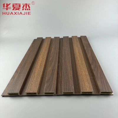 High Quality  Woodgrains Laminated Wpc Fluted Wall Panel Outdoor Wall Wpc Panels Residential Decoration